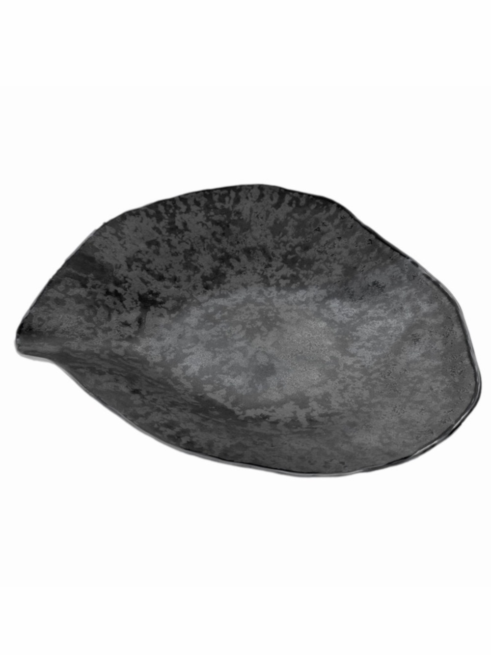Foorer Indulge No. 8 Porcelain Dinner Plate Graphite Grey Silver Textured